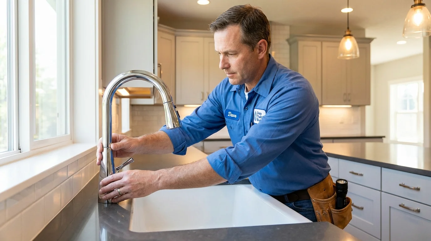Kitchen faucet installation by Johns Plumbing LLC in Murphysboro